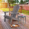 Moootto Adirondack Chair Solid Wood Accent Patio Chair for Backyard, Garden, Lawn and Beach TBZOSW2006DGSW